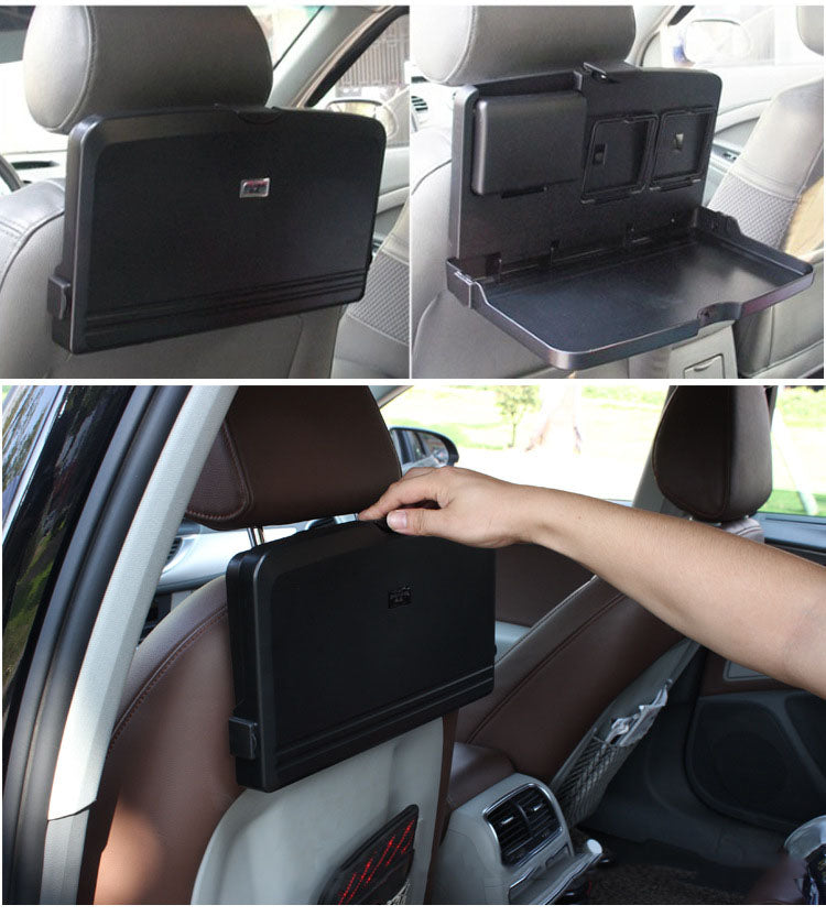 Car Dining Tray Chair Back Storage Table Small Dining Table Car Chair Back Drink Rack Mobile Phone Rack Car Supplies - Korvel