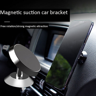 Car mounted mobile phone holder, fixed navigation, magnetic suction, automotive supplies, suction cup universal support, instrum - Korvel