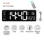 Large LED Wall Clock with Remote Control and Dual Alarms