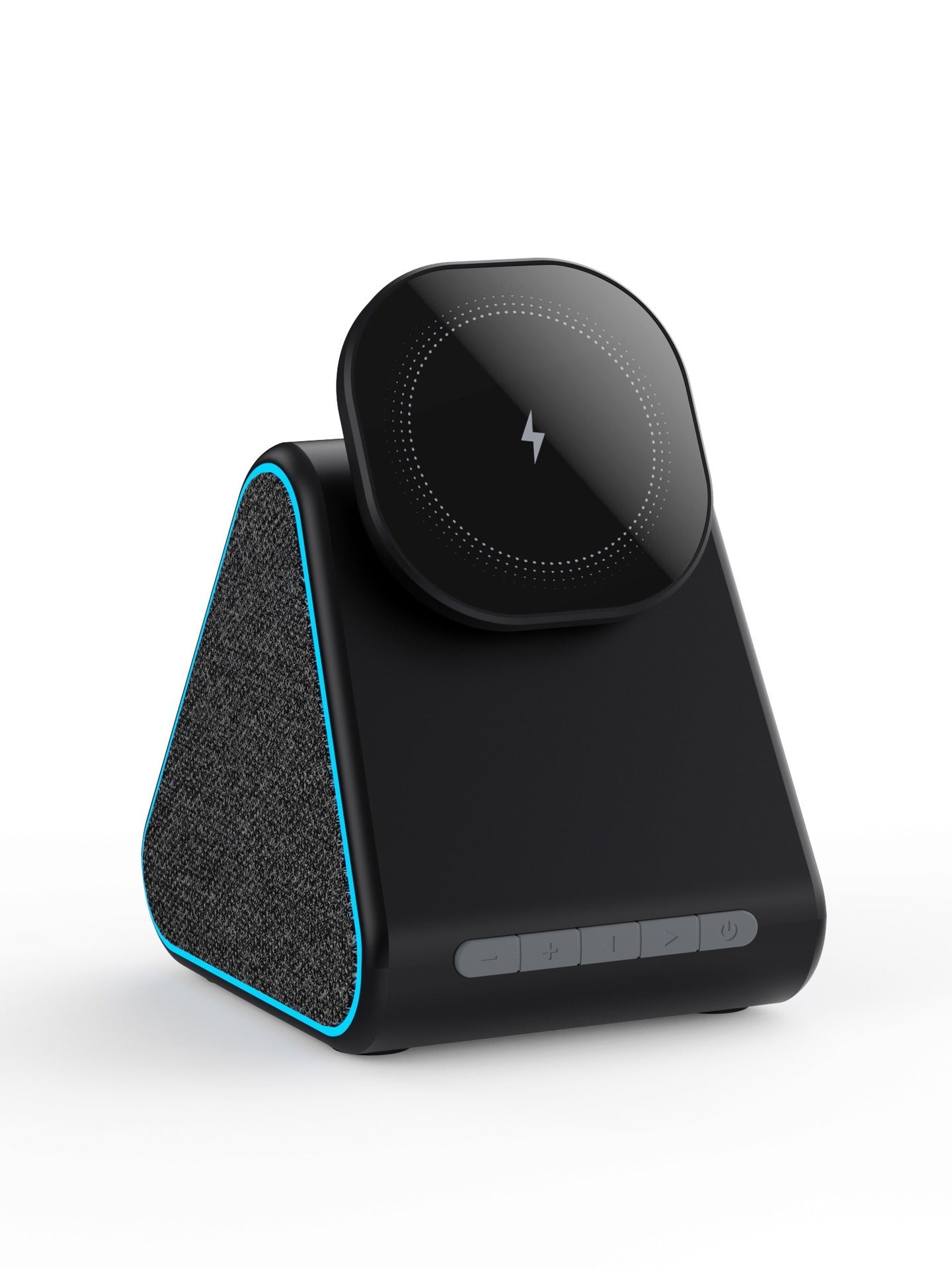 Wireless charger with speaker suitable for Apple phone magnetic wireless charging stand adjustable with Bluetooth speaker - Korvel