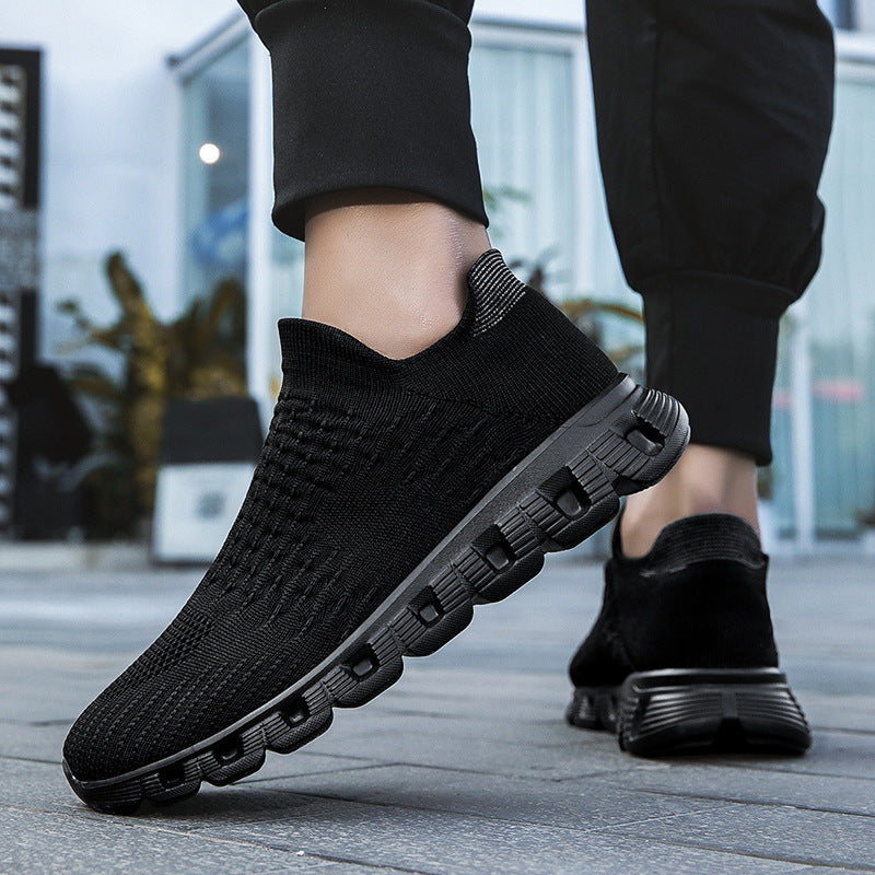 Slip-On Plus Size Women's Flying Woven Sneakers