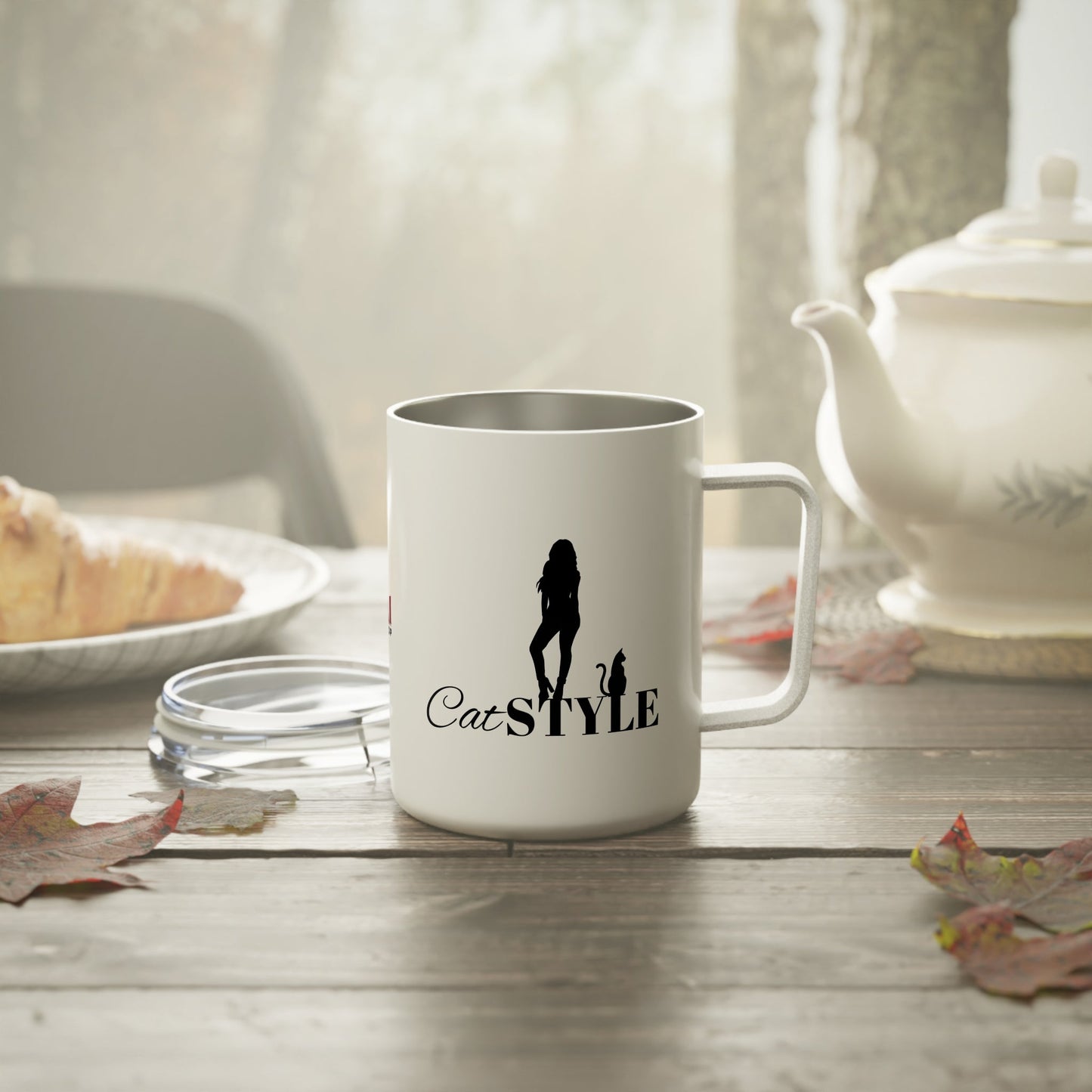Taza de café aislada estilo gato - 10oz