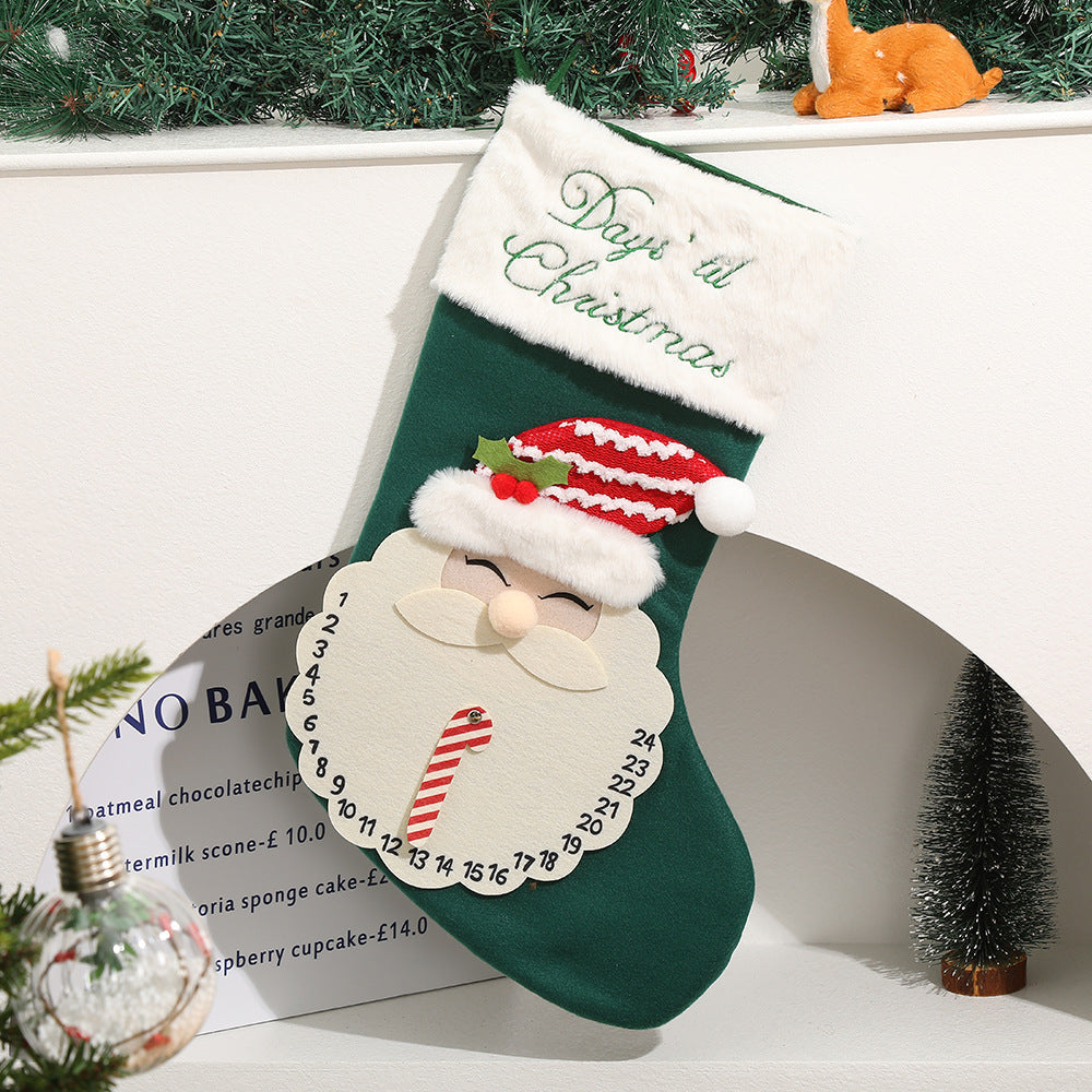 Festive Knitted Christmas Stocking Gift Bag