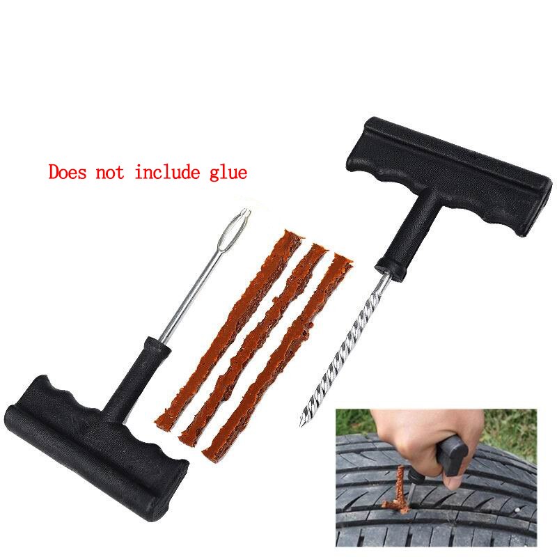 Car Tire Repair Tool Kit For Tubeless Emergency Tyre Fast Puncture Plug Repair Block Air Leaking For Car/Truck/Motobike - Korvel