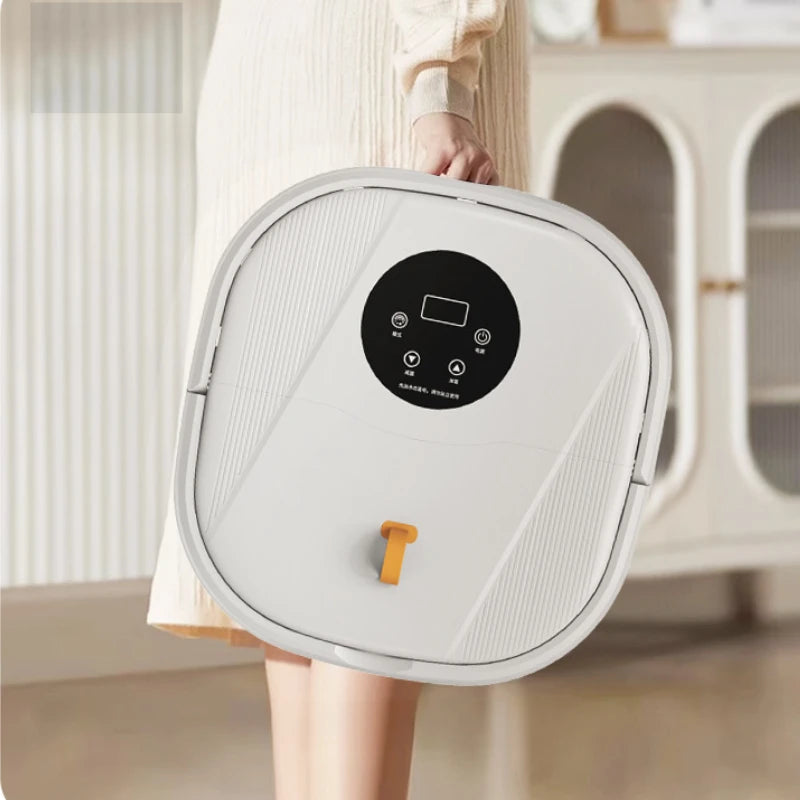 Folding Foot Bath Tub with Electric Massage Deep Foot Soaking Bucket Automatic Heating Foot Therapy Tub for Home - Korvel