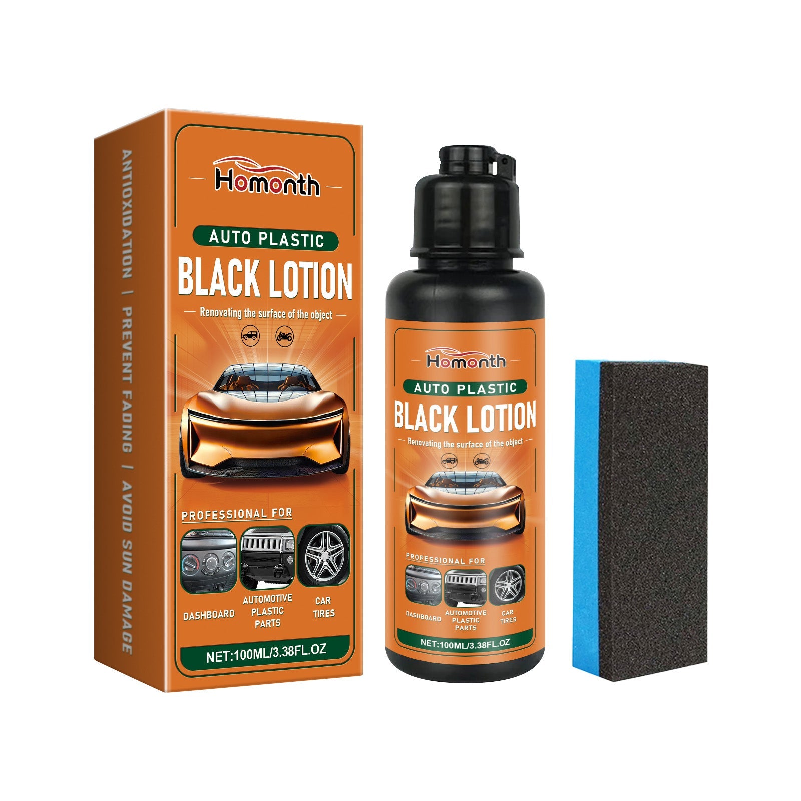 Automotive Plastic Retreader Interior Parts Stain Cleaning, Blackening And Brightening Care Plastic Retreader - Korvel