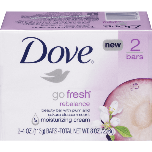 Dove Go Fresh Rebalance Beauty Bars - Paquete de 2 unidades