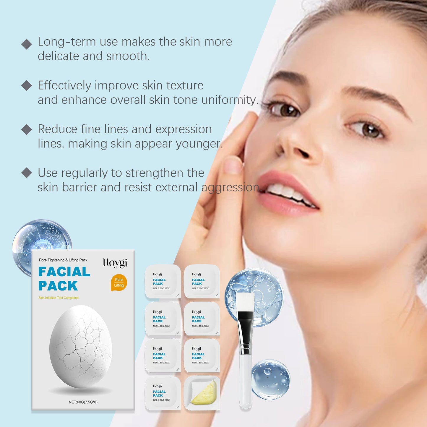 Masque de traitement complet pour le visage premium pour l'exfoliation et l'hydratation