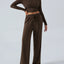 Round Neck Long Sleeve Top and Pants Set