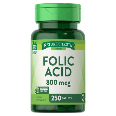 Nature's Truth Folic Acid Tablets 800 Mcg - 250 Count