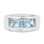 Bague de fiançailles en argent sterling avec topaze bleue véritable de 1,75 carat