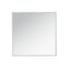U-Can 13.8'' Silver Square Mirrored End Table, Modern Side Table with Crushed Diamond for Living Room, No Assembly Required - Korvel