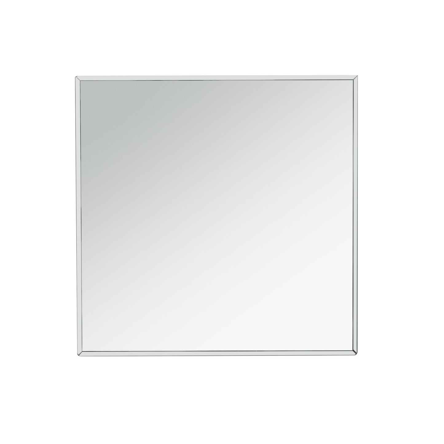 U-Can 13.8'' Silver Square Mirrored End Table, Modern Side Table with Crushed Diamond for Living Room, No Assembly Required - Korvel