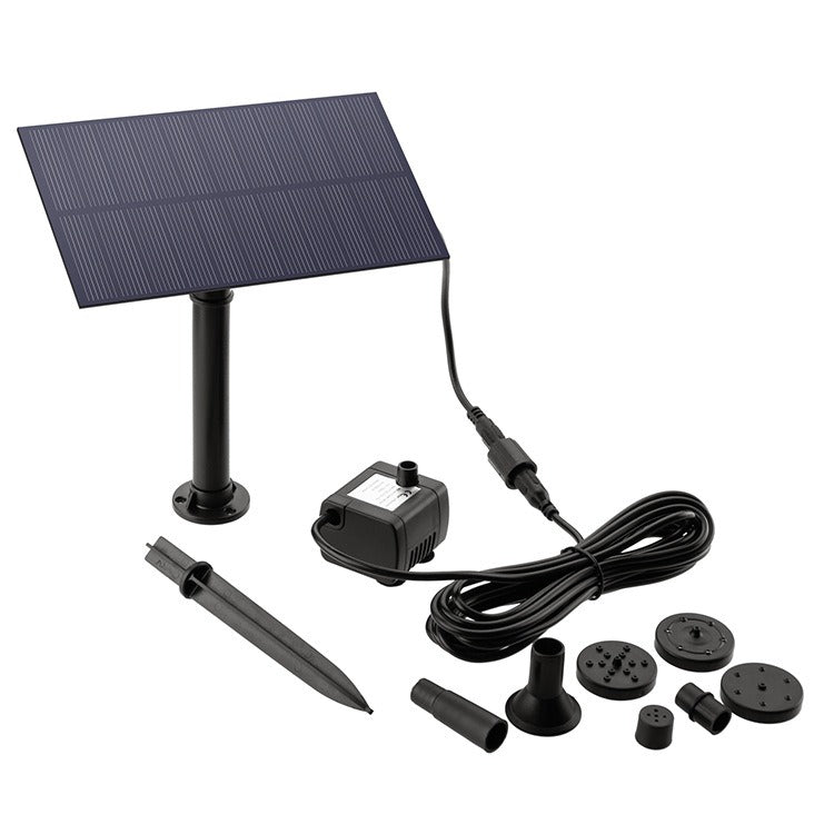 1.5W solar ground mounted fountain outdoor water pool water landscape wall mounted nail style miniature fountain - Korvel