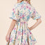 Robe Mini Chemise en Dentelle Florale ÉléGante d'ÉTé