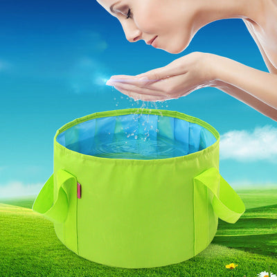 Multi-Purpose Outdoor Travel Portable Folding Bucket Foot Bucket Washbasin Camping Bucket Enlarged - Korvel