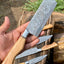 Premium Damascus Steel Kitchen Knife Set – 13" Blade with Olivewood Handle & Leather Sheath - Korvel