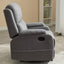 Gray PU Leather Recliner Massage Chair with Adjustable Positions
