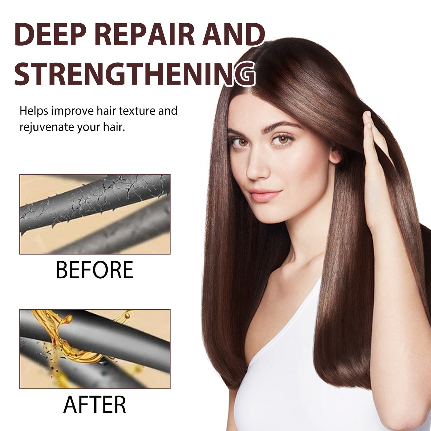 Maca Essence Oil, Moisturize Dry Hair Tail Dry Fragrance Strong And Smooth Hair Care - Korvel