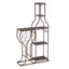 Elegant Grey 11-Bottle Wine Rack with Glass Holder