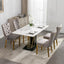 Tufted solid wood velvet cushioned dining chair, gold-plated stainless steel nail leg heads, 2 pieces in gray and gold - Korvel