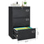 Filing Cabinet Lateral File Cabinet 3 Drawer Blcak Locking Metal File Cabinets Three Drawer - Korvel