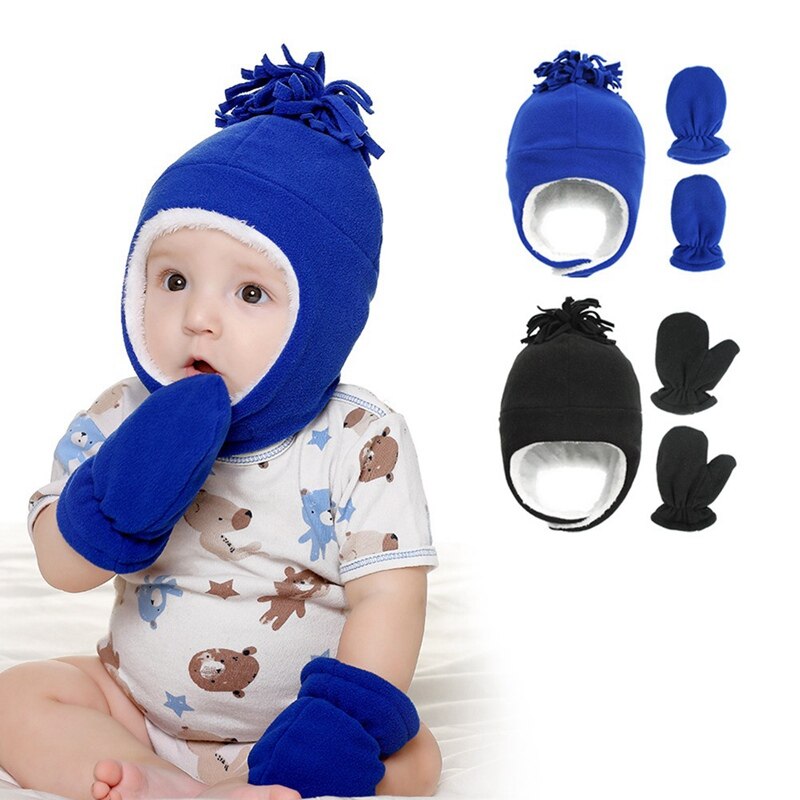 Ensemble de bonnet et gants adorable pour bébé garçon avec oreilles