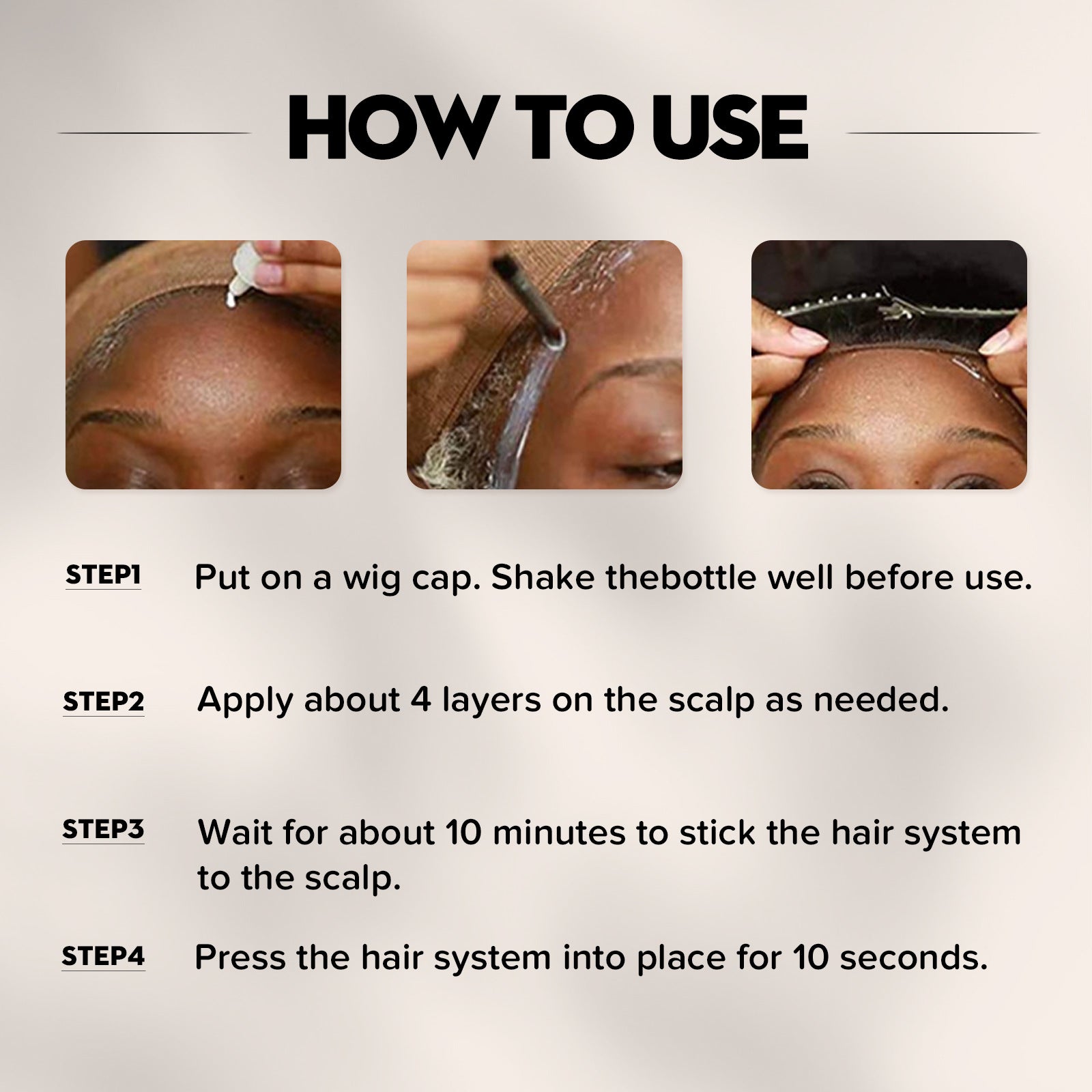 Wig Glue Remove, Skin Invisible Liquid Glue Weave Hair Repair Quickly Remove Hair Block Glue Wig Remove Glue - Korvel