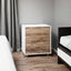 Wooden Tall 4 Drawer Dresser,Chest of Drawers with 4 Metal Legs, Anti-Tipping Device for Bedroom,Living Room - Korvel