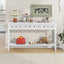 TREXM Rustic Entryway Console Table - 60" Long with Storage