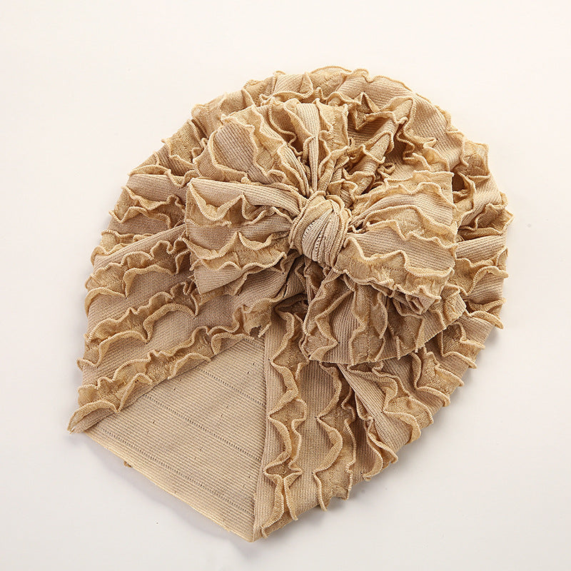 Baby Cow Louver Bow Head Cap Baby High Elastic Brimless Indian Tire Hat - Korvel