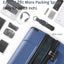 Hardshell Luggage Sets 3 Pcs Spinner Suitcase with TSA Lock Lightweight 20''24''28'' Blue + ABS - Korvel