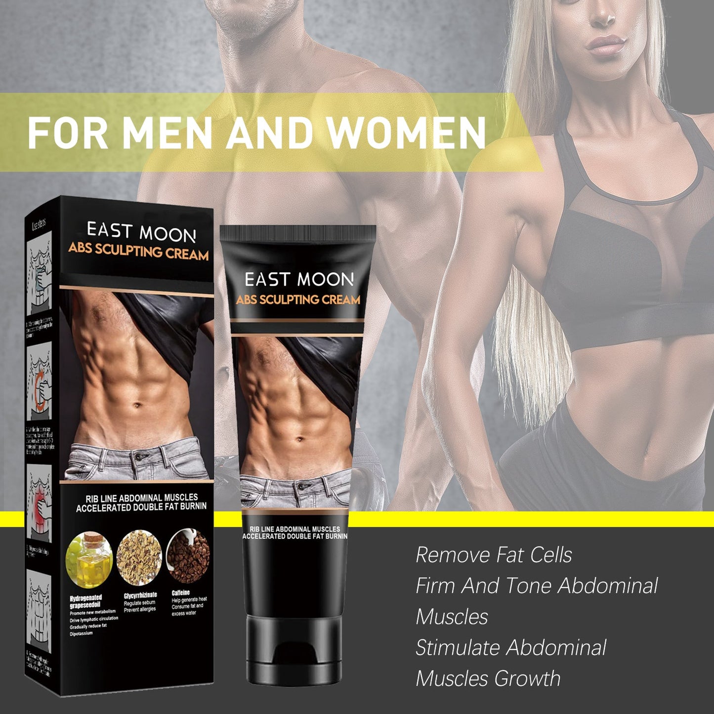 Abdominal Toning Cream, Toning And Strengthening Muscle Line Waistline Abs Firming And Shaping Massage Cream - Korvel