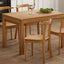 TOPMAX 65 "5-piece set with wheels, expandable dining table set, 17.7" pull-out side table and small dining chairs, natural - Korvel