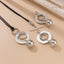 Ins Wind Circle CCB Leather Wax Thread Necklace Irregular Metallic Clavicle Chain Set - Korvel