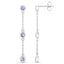 0.60 Carat Genuine Tanzanite Sterling Silver Earrings