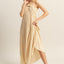 Elegant Knotted Detail Halter Neck Maxi Dress