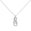 Collar de Péndulo Infinito con Acento de Diamante en Plata de Ley 925 - 18 Pulgadas