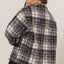Chaqueta Bouclé a Cuadros con Cuello y Bolsillos