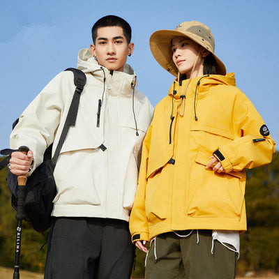 Chaqueta con capucha impermeable y a prueba de viento para mujer