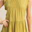 Vestido de Manga Rizada con Cuello Redondo y Capas para Mujeres