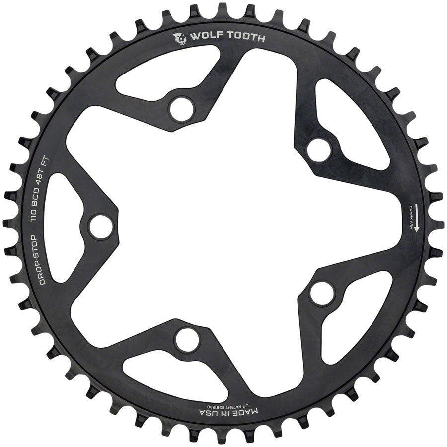 Wolf Tooth 110 BCD Cyclocross Road Chainring - 48t Black