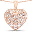 2.95 Carat Genuine Morganite & White Zircon Pendant in Sterling Silver