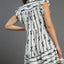 Elegant Plus Size Ribbon Collared Mini Dress