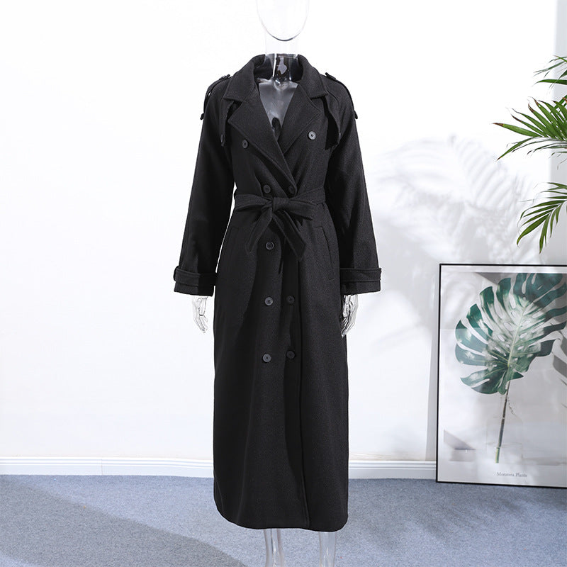 Elegant Wool Long Coat for Casual Style