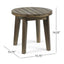 Outdoor 16" Acacia Wood Side Table, Gray Finish - Korvel