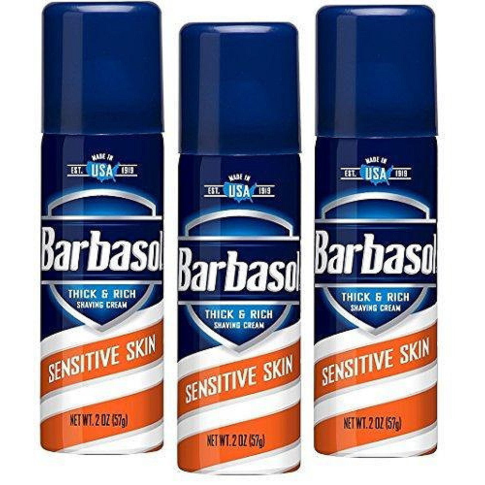 Barbasol Sensitive Skin Thick & Rich Shaving Cream, 2oz Travel Size