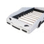 Twin Size Race Car Platform Bed with Wheels - White