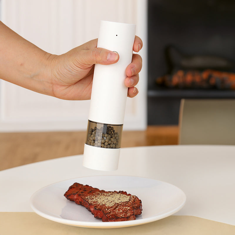 USB Rechargeable Electric Pepper & Sea Salt Grinder Set