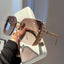 new fashion trimmed sunglasses half frame high quality trend simple sunglasses for women with fine glitter - Korvel